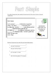 English Worksheet: Past simple