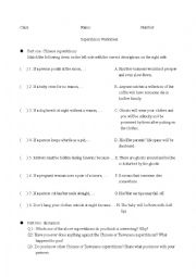 worksheet: superstitions