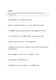 English Worksheet: Blue Fins