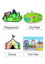 English Worksheet: City places