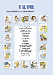 English Worksheet: Daily Routine