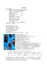 English Worksheet: one day by charice 