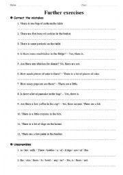 English Worksheet: countable - uncountable nouns