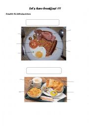 English Worksheet: Continental or typical English breakfast?