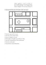 English Worksheet: Prepositions of place