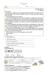 English Worksheet: new headway elementary units 12,13 and 14