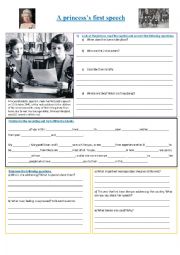 English Worksheet: Princess Elizabeths first speech World War II