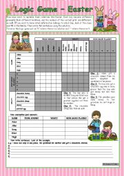 EASTER plus Present Continuous BOARD GAME + key (3 pages) - ESL worksheet  by Larisa.