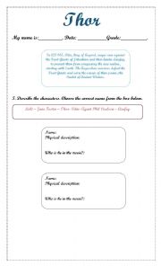 English Worksheet: Thor