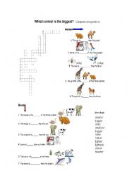 English Worksheet: comparatıves