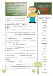 English Worksheet: Conjunctions