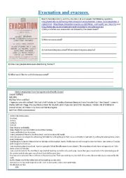 English Worksheet: Evacuation of London children World War II