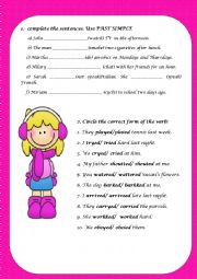 English Worksheet: past simple