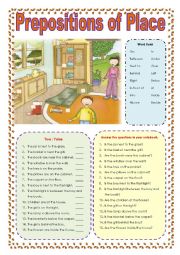 PREPOSITIONS OF PLACE