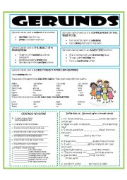 English Worksheet: gerunds