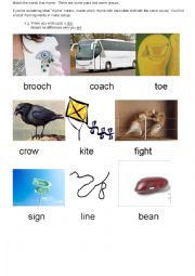 English Worksheet: Rhyming Cards