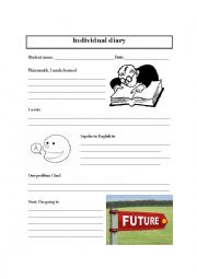 English Worksheet: Student diary