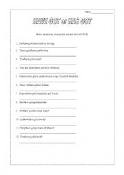 English Worksheet: have/has got