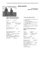 English Worksheet: Father and Son - by: Rod Stewart - Songwriter: Cat Stevens