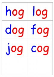 English Worksheet: Phonics - 3 letter words (CVC) - word cards