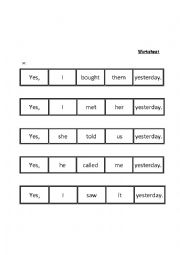 English Worksheet: sentence stress