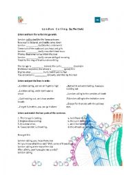 English Worksheet: London Calling (The Clash)