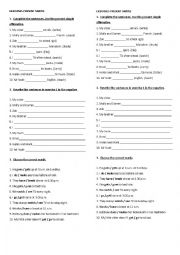 English Worksheet: present simple for beginners