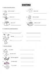 English Worksheet: clothes for kids