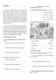 English Worksheet: test/ exam for elementary students