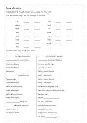 English Worksheet: Song to practice present perfect- I Still Haven`t Found What I`m Looking For (by U2)
