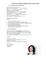 English Worksheet: Gotye - Somebody I used to Know