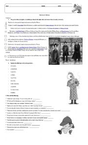 English Worksheet: sherlock holmes