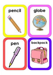 English Worksheet: School Supplies #1