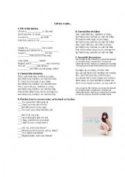 English Worksheet: Call me maybe