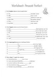 English Worksheet: Present Perfect