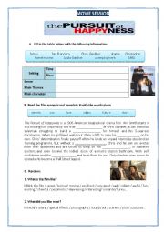 English Worksheet: The Pursuit of Happyness