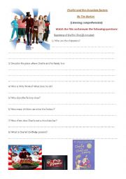 English Worksheet: Charlie and the chocolate factory