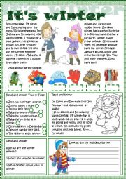 English Worksheet: its winter