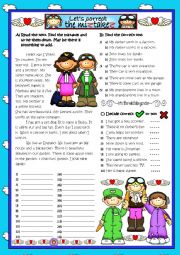 English Worksheet: Sentence Correction-1 (b&w+key included)