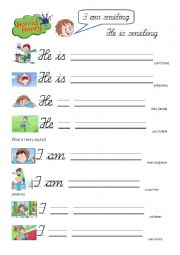 English Worksheet: Horrid Henry - present continuous