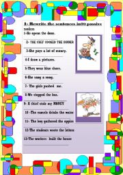 passive voice worksheet