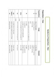 Preposition Handout