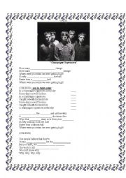 English Worksheet: Past continuous - Oasis song