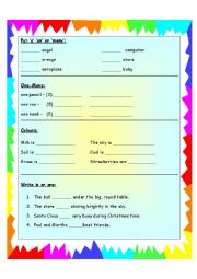 English Worksheet: MIXED EXERCISES