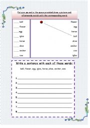 English Worksheet: Sentences