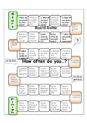 board game adverbs of frequency