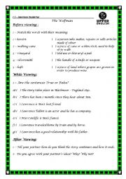 English worksheet: the wolfman