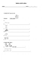 English worksheet: It is / they are