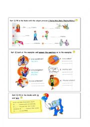 English Worksheet: subject pronouns