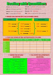 English Worksheet: Dealing with Quantifiers